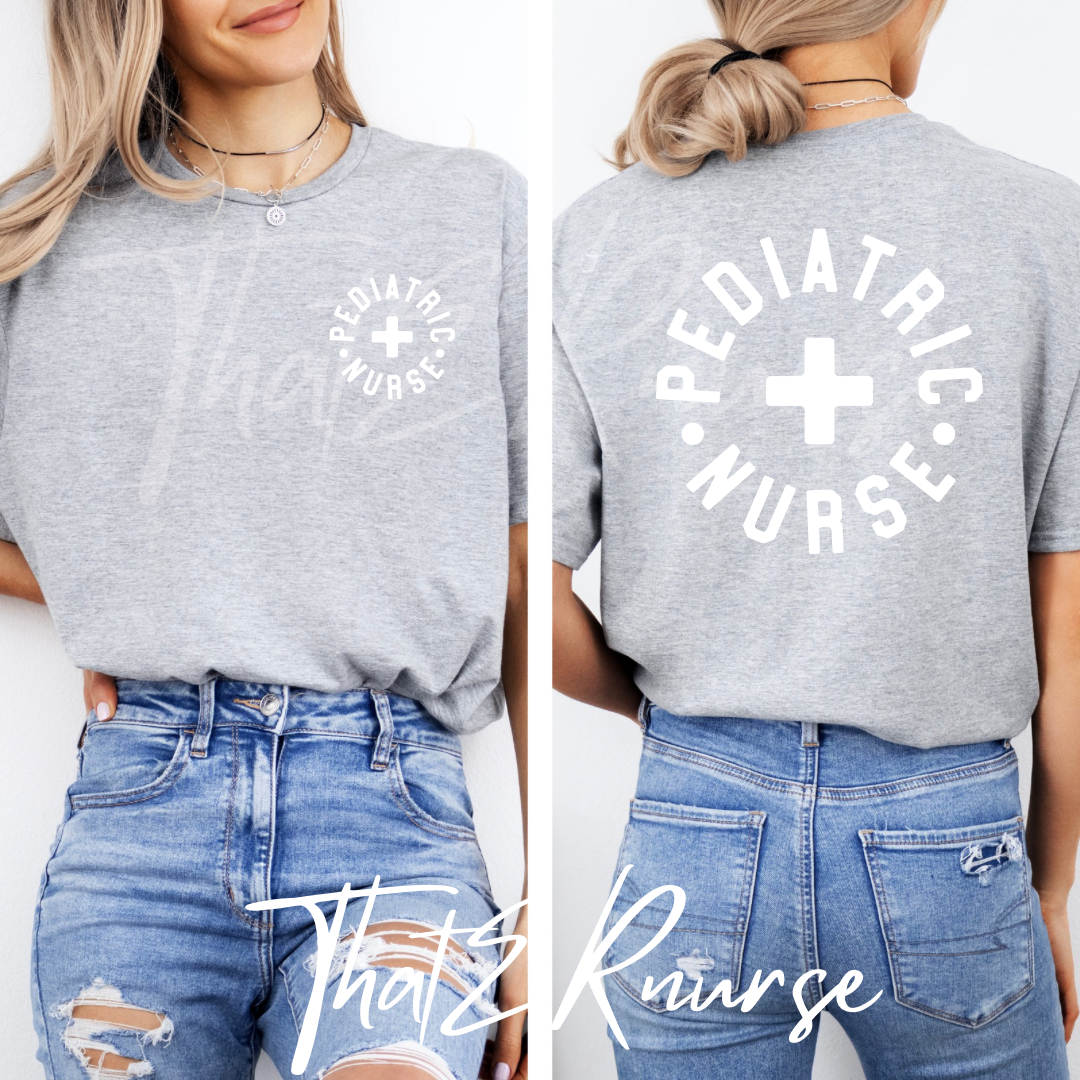 Pediatric Nurse, Back And Front Design