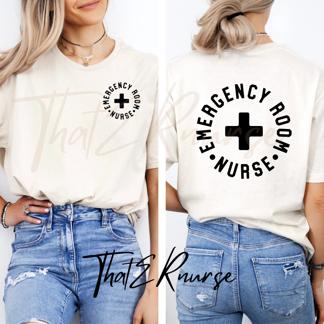 Emergency Department Shirt, Back And Front Design